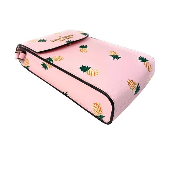 Kate Spade Staci North South Flap Phone Crossbody Multi Pineapple Pink Multi - Picture 5 of 5
